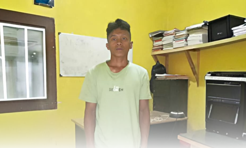 Foto Tersangka FS, setelah diamankan Polisi