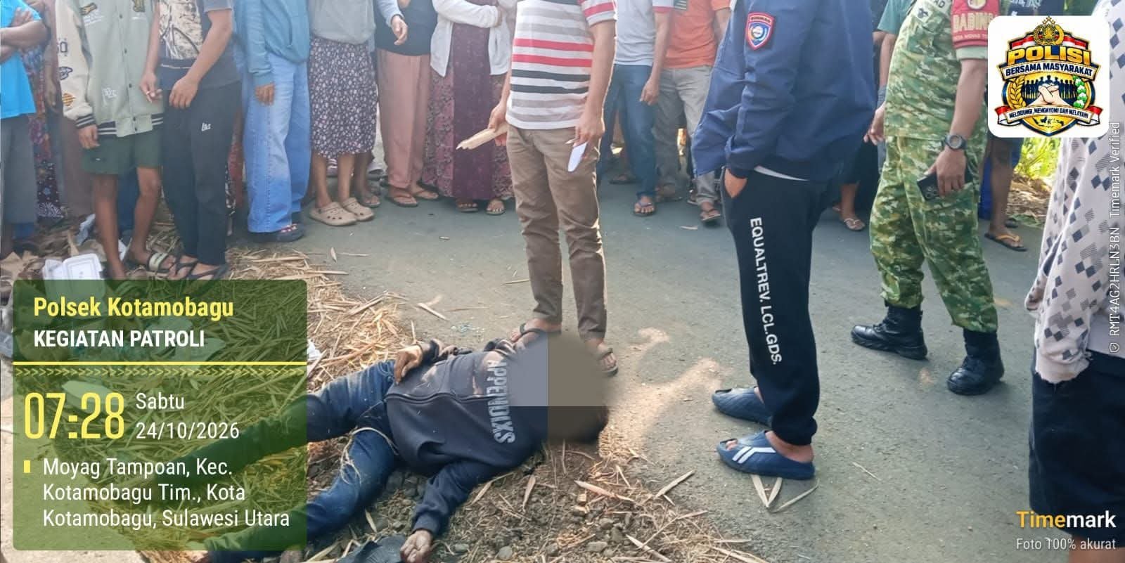penemuan mayat laki-laki di Desa Moyag
