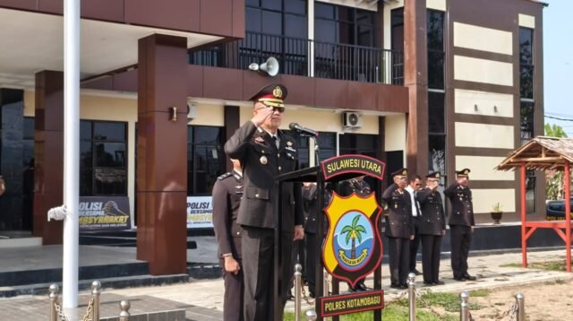Upacara Hari Sumpah Pemuda ke-98 di Polres Kotamobagu dipimpin Wakapolres Kompol Romel Pontoh